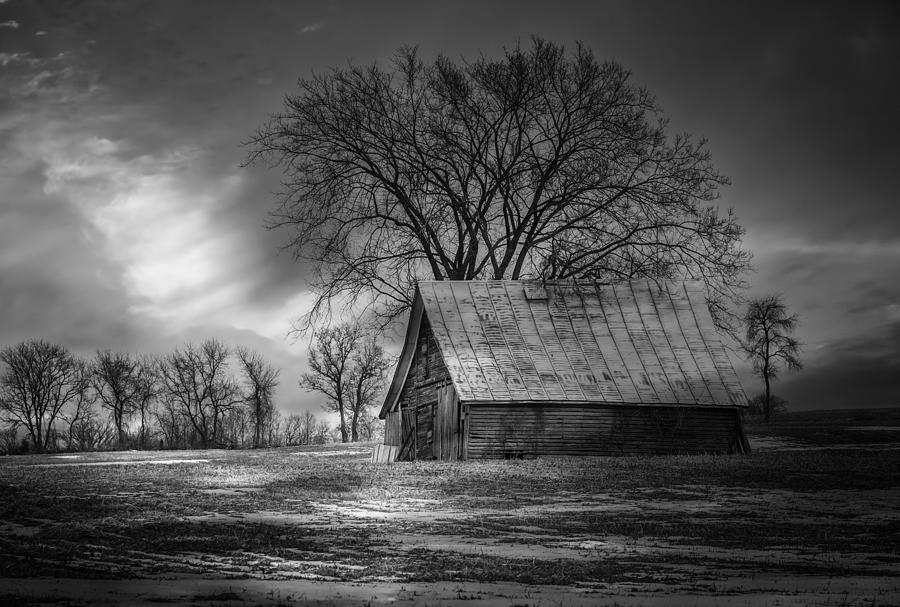 Winter Photograph - Farm Shed 2016-2 by Thomas Young