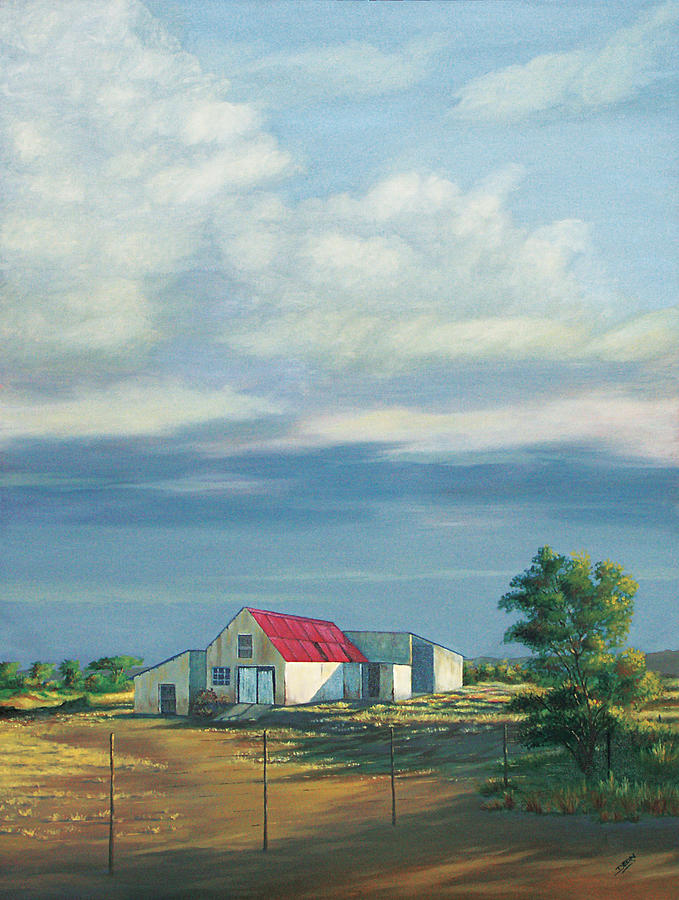 Landscape Painting - Farm Shed by Deon West
