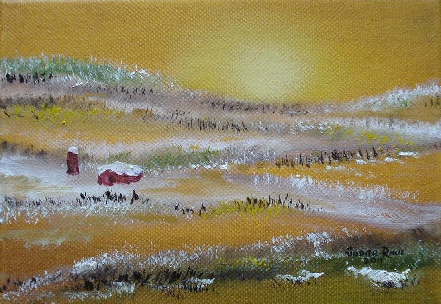 Farm Sunrise Painting by Judith Rhue