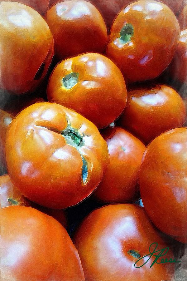 Farm Tomato Painting by Joan Reese