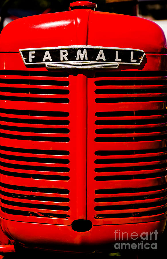 International Harvester Photograph - Farmall Grill by Sherman Perry