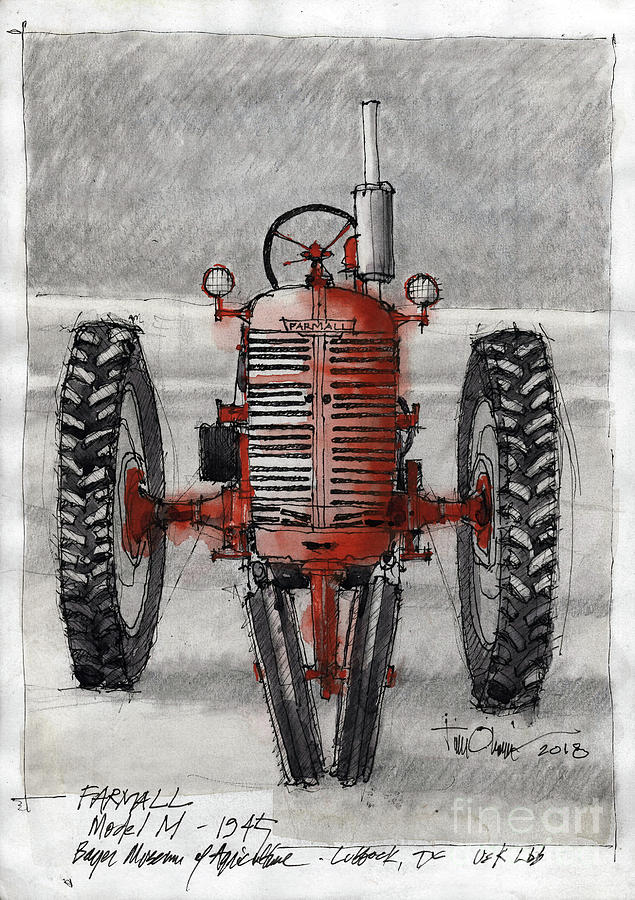 Farmall M Painting by Tim Oliver