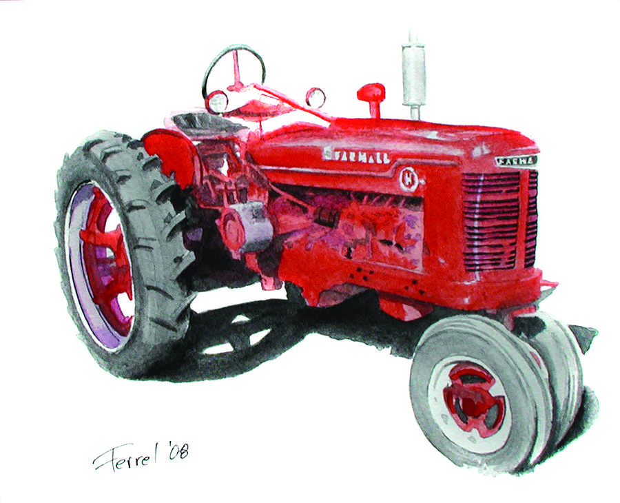 Farmall Tractor Painting by Ferrel Cordle