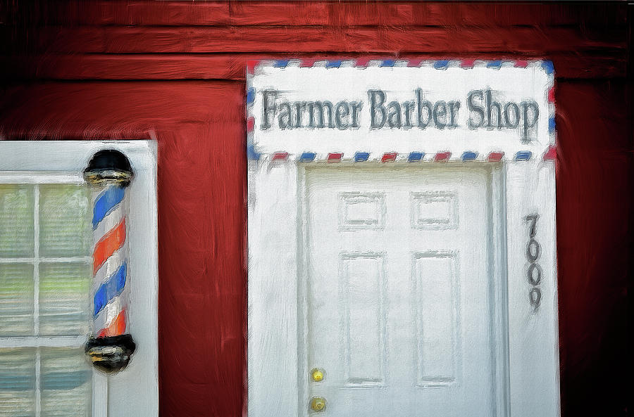 Farmer Barber Shop AP Painting by Dan Carmichael