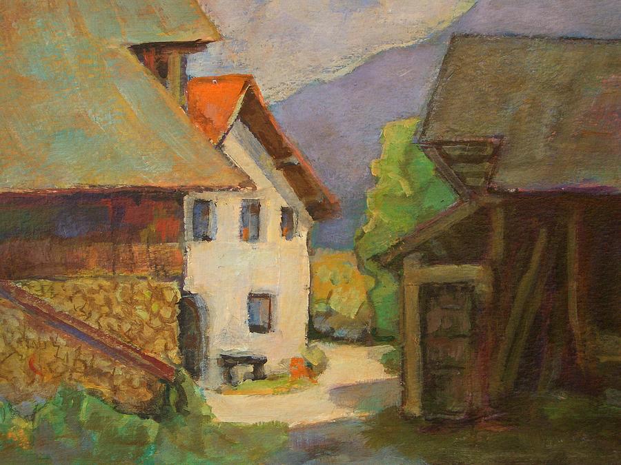 farmer house in Austria   Painting by Johannes Strieder
