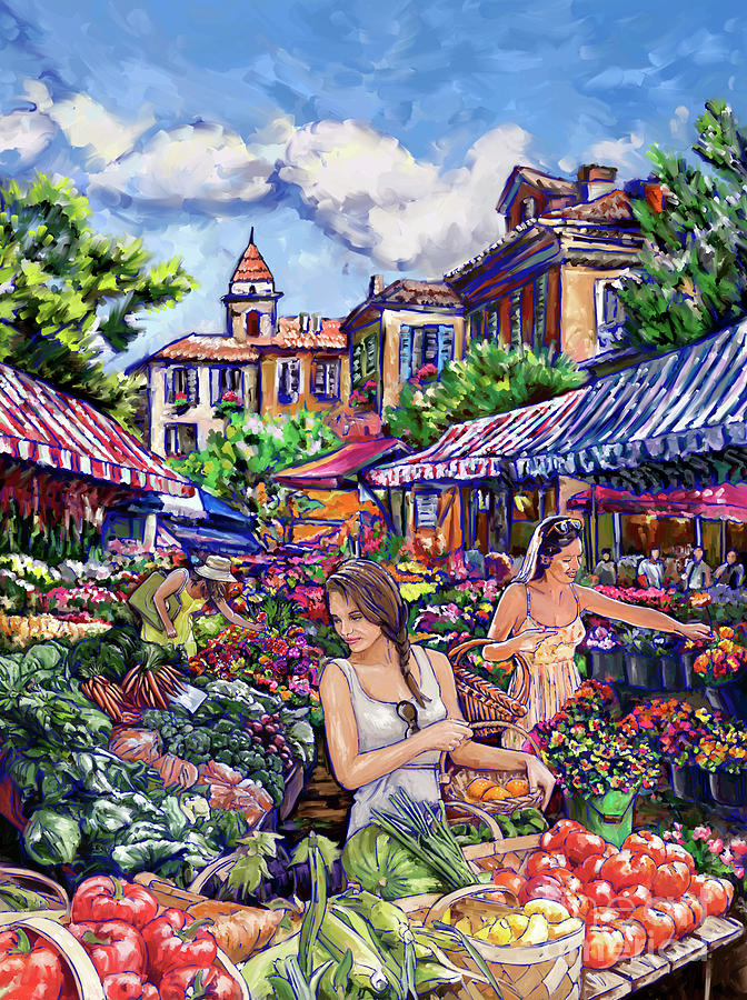 Farmer Market Painting by Tim Gilliland