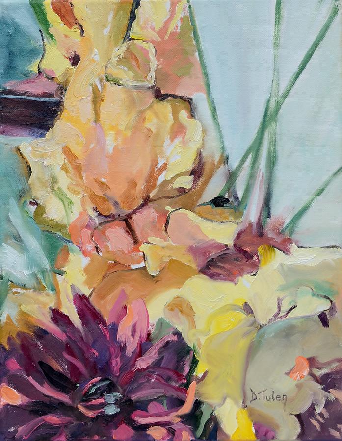 Farmers Market Flower Bouquet Painting by Donna Tuten