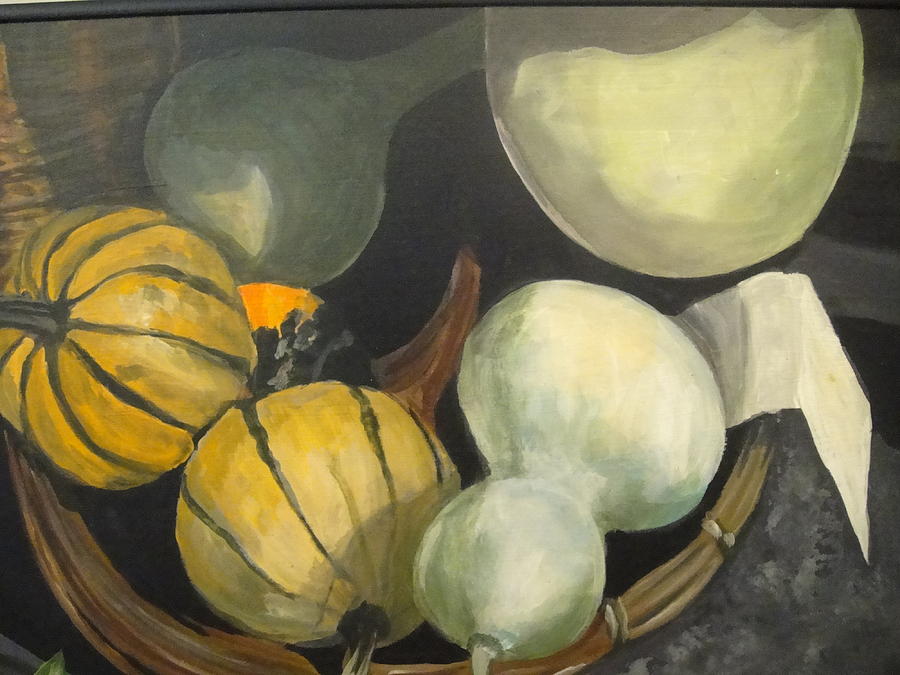 Farmers Market Gourds Painting by Edith Hunsberger
