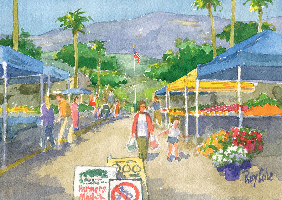 Farmers Market Painting By Ray Cole   Farmers Market Ray Cole 