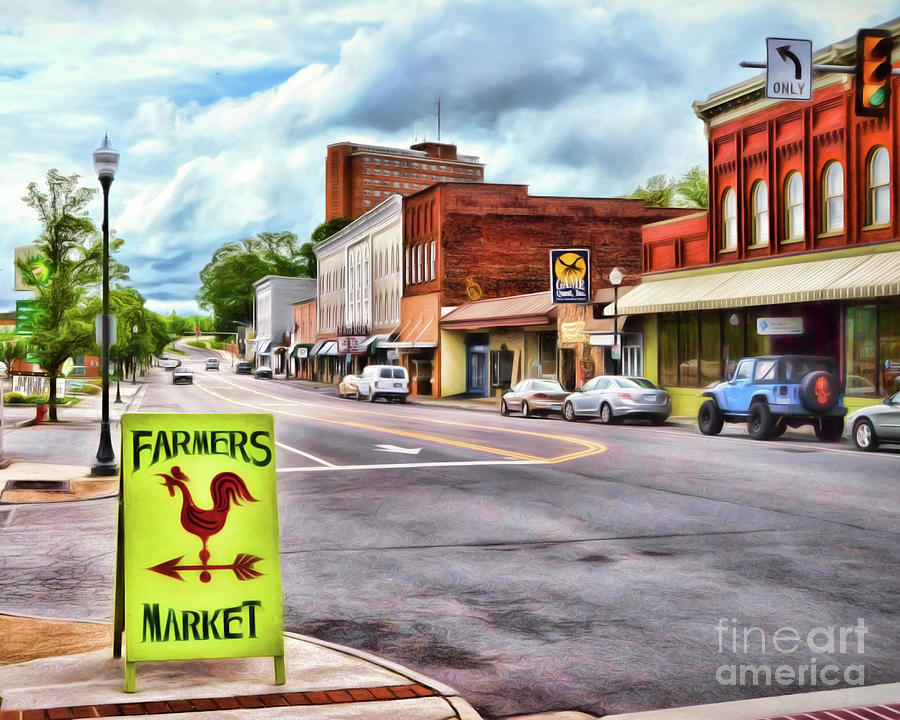 Farmers Market This Way - Radford Virginia Photograph by Kerri Farley