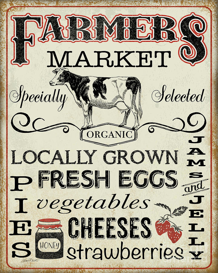 Farmers Organic Market Digital Art by Jean Plout