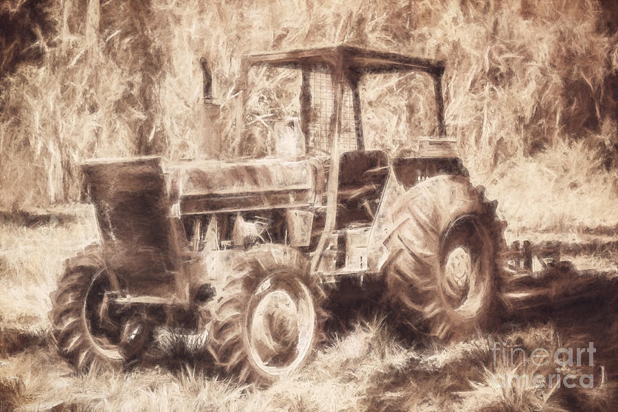 Farmers tractor working in Australia farmyard Photograph by Jorgo Photography
