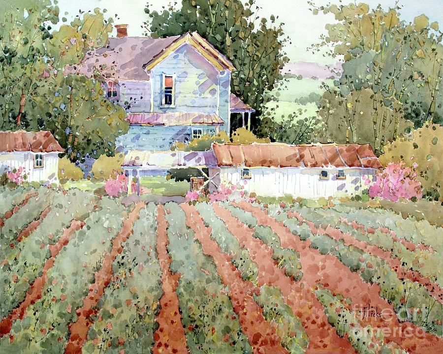 Farmhouse I Saw in Virginia Painting by Joyce Hicks