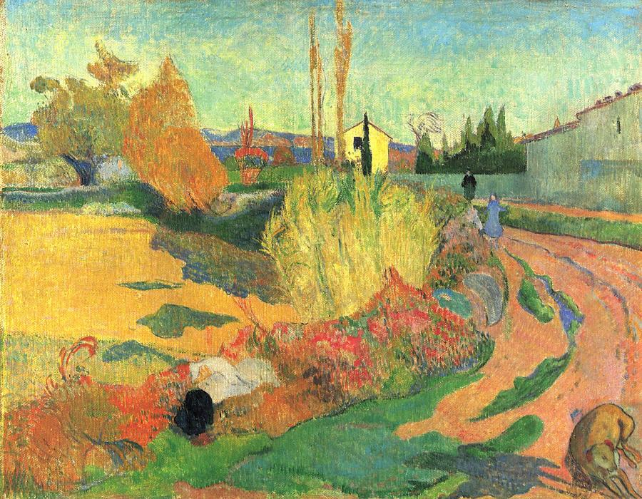Paul Gauguin Painting - Farmhouse in Arles by Paul Gauguin