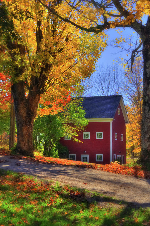 Farmhouse in Autumn - South Royalton, Vt Photograph by Joann Vitali