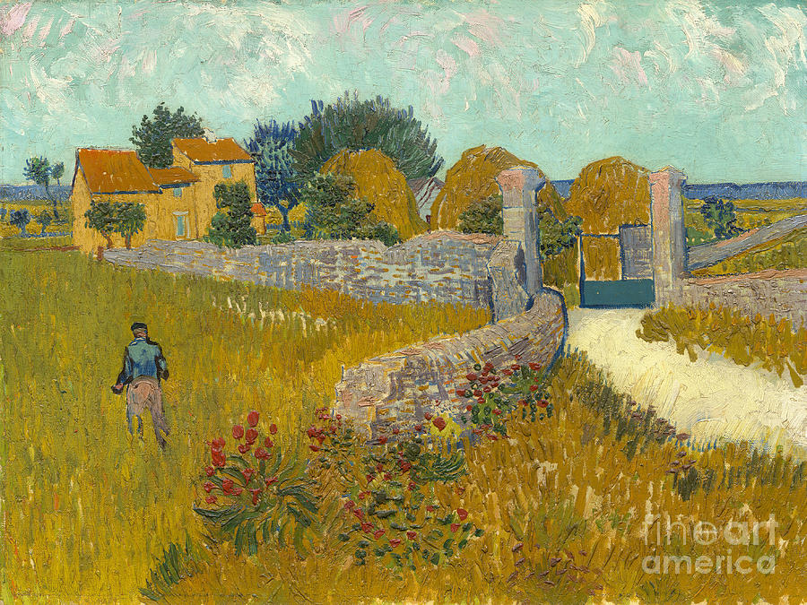 Farmhouse in Provence Painting by Celestial Images