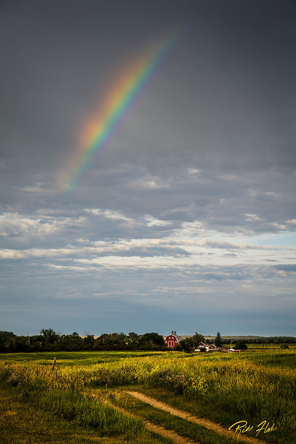 Farmhouse Rainbow Photograph by Rikk Flohr
