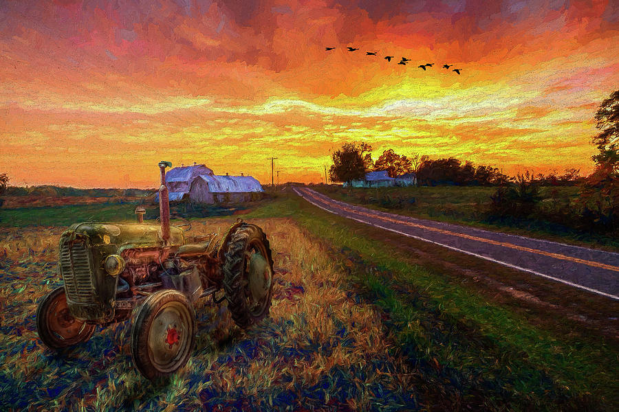 Farming - Hard Work and Soft Beauty AP Painting by Dan Carmichael