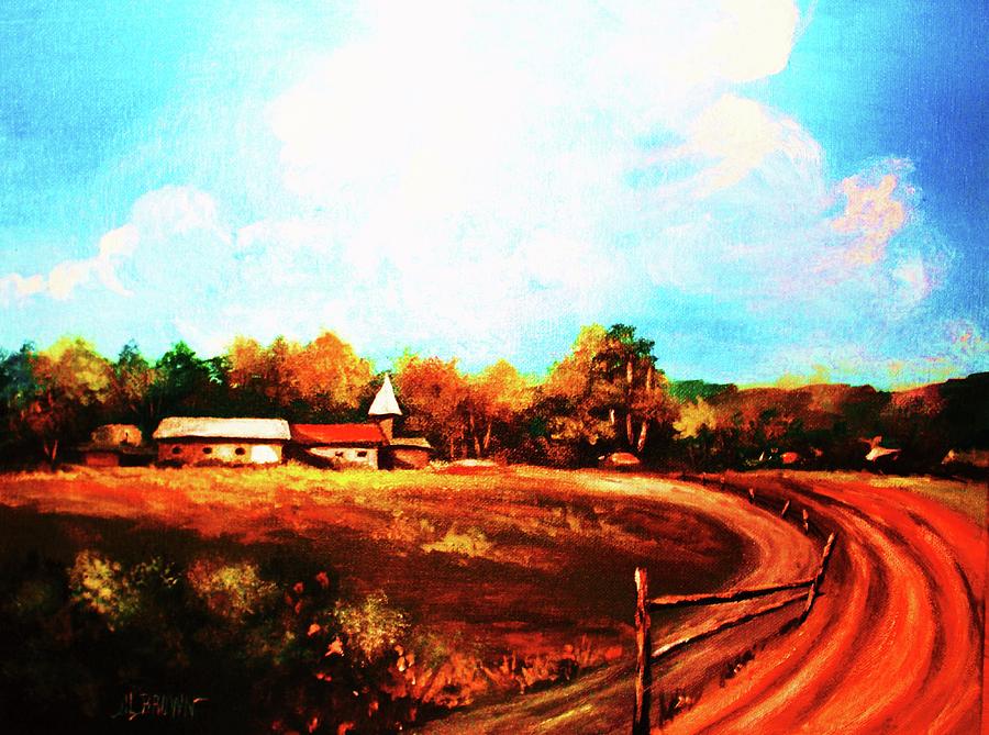 Farmland in Autumn Painting by Al Brown