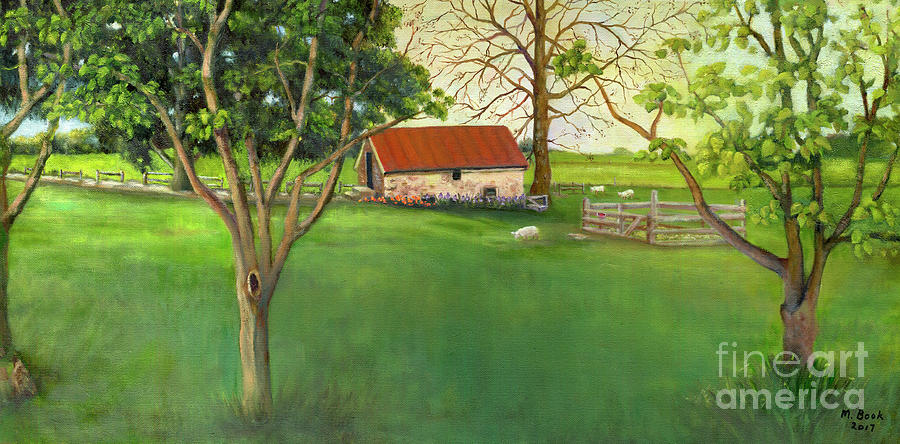 Farmland Scene Painting by Marlene Book