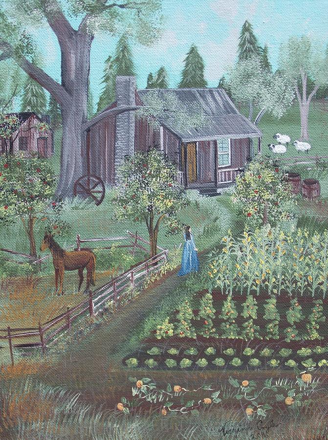 Farmstead Painting by Virginia Coyle