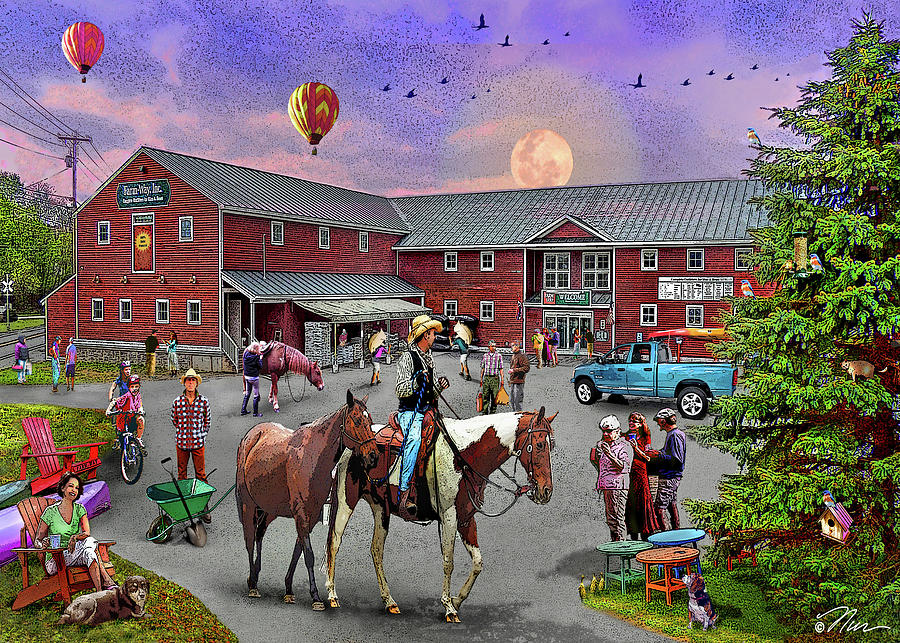 Farm Way Inc in Bradford Vermont Summer Digital Art by Nancy Griswold