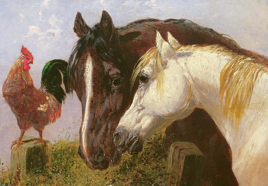 Horse Painting - Farmyard Friends Herring Jnr by John Frederick 
