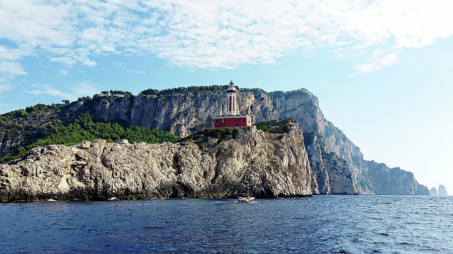Faro Lighthouse - Ise of Capri Digital Art by Joseph Hendrix
