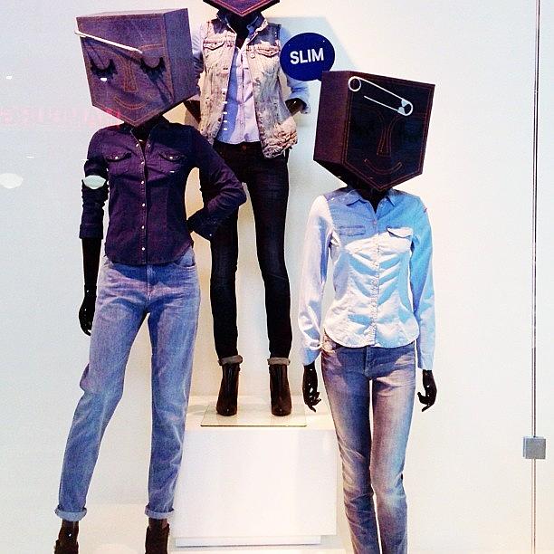 Clothing Photograph - Fashion Mannequins With Boxed Faces by Mae Coy