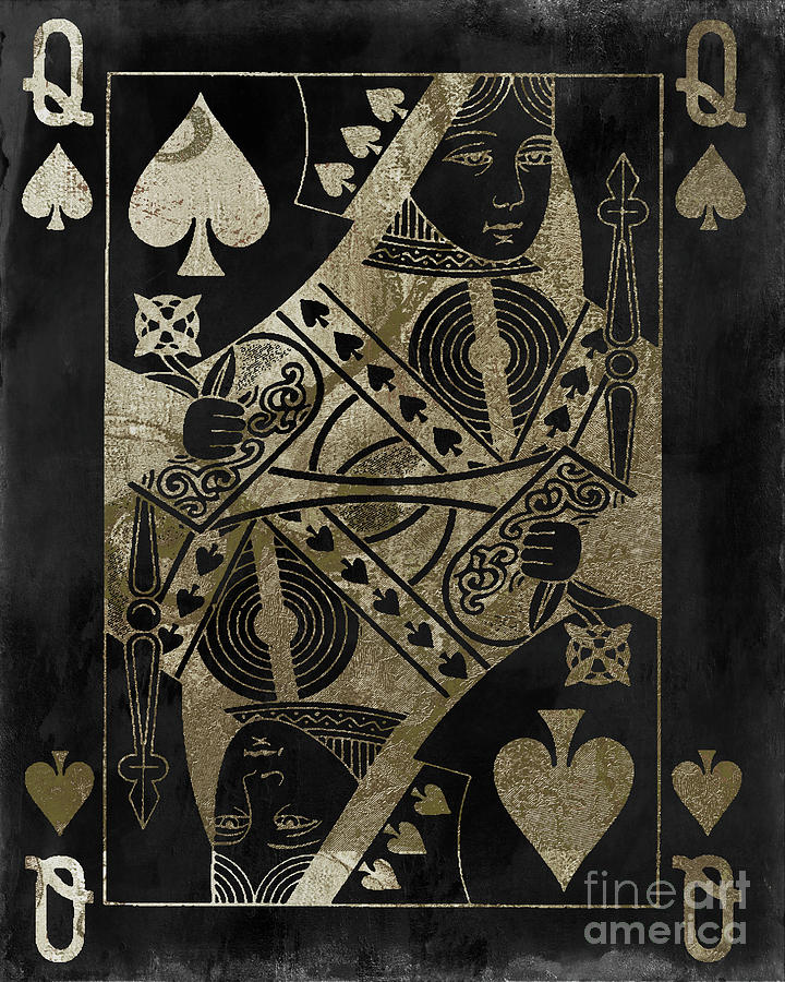 Playing Cards Painting - Fashion Queen by Mindy Sommers