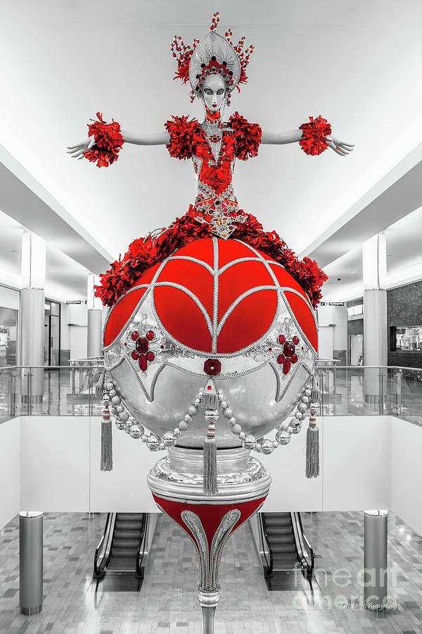 Fashion Show Red and Gold Ornament in BW and Red  Photograph by Aloha Art