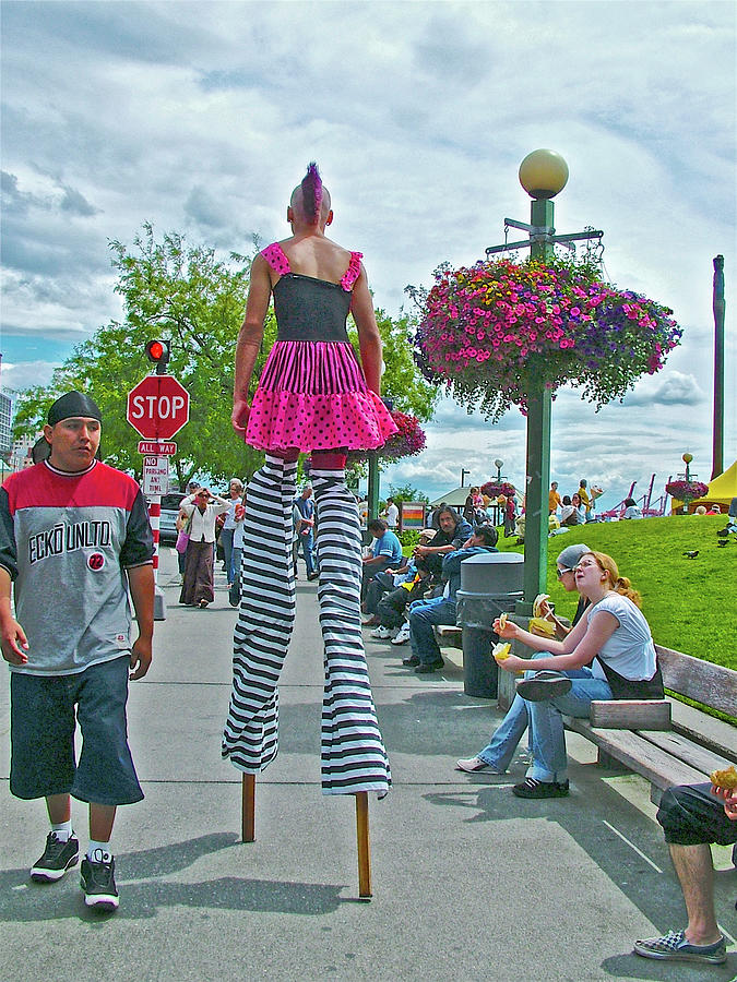 Fashion Statement on Stilts by Harbor in Seattle, Washington Photograph by Ruth Hager