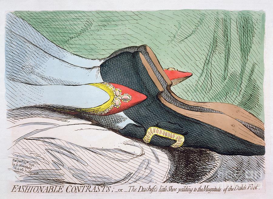 Fashionable Contrasts Painting by James Gillray