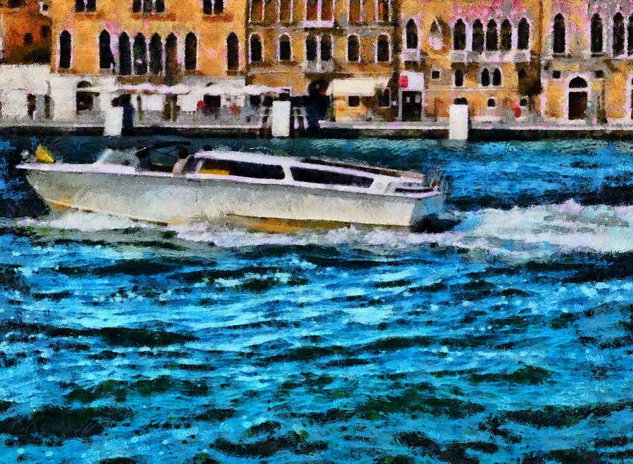 Fast boat in Venice Photograph by Ashish Agarwal