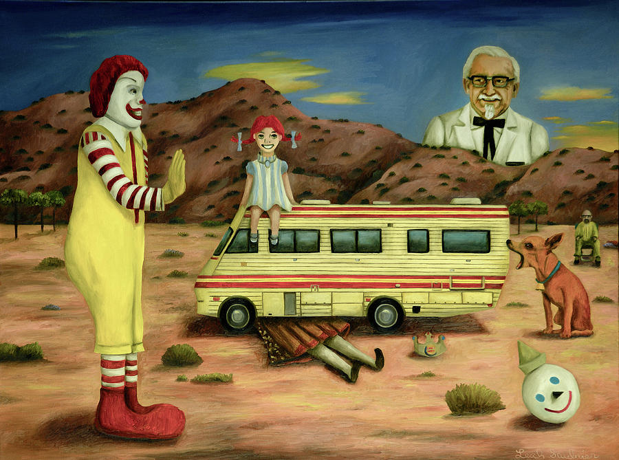 Bryan Cranston Painting - Fast Food Nightmare 5 the mirage by Leah Saulnier The Painting Maniac