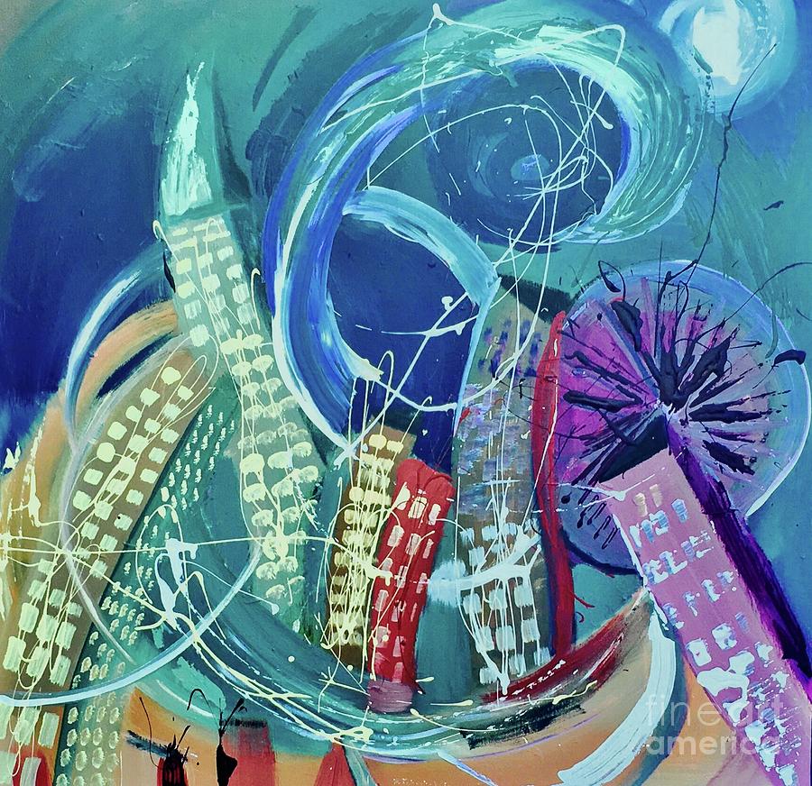 Fast Moving City Life Painting by Lisa Kaiser