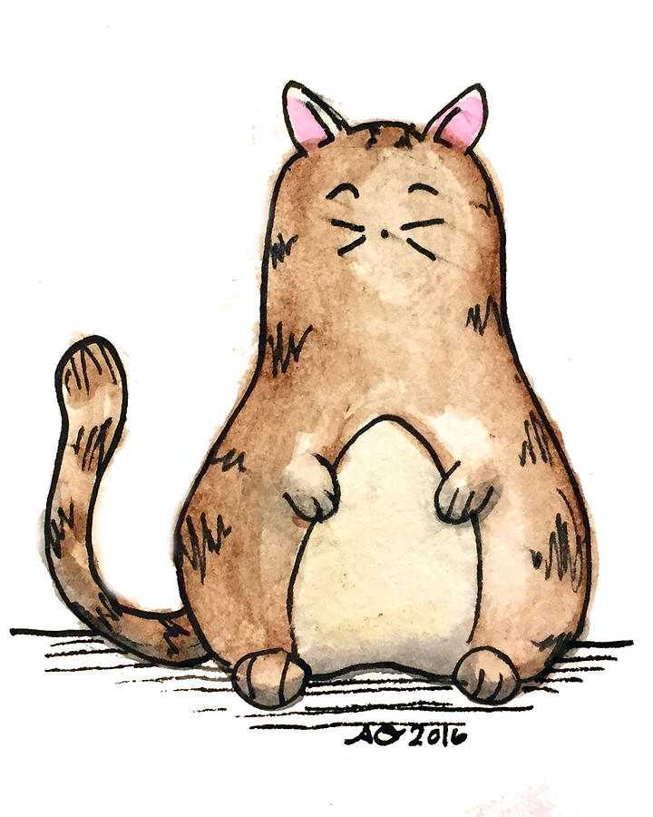 Featured image of post Fat Cat Drawing Cute We ve keep the cat mostly texture free as