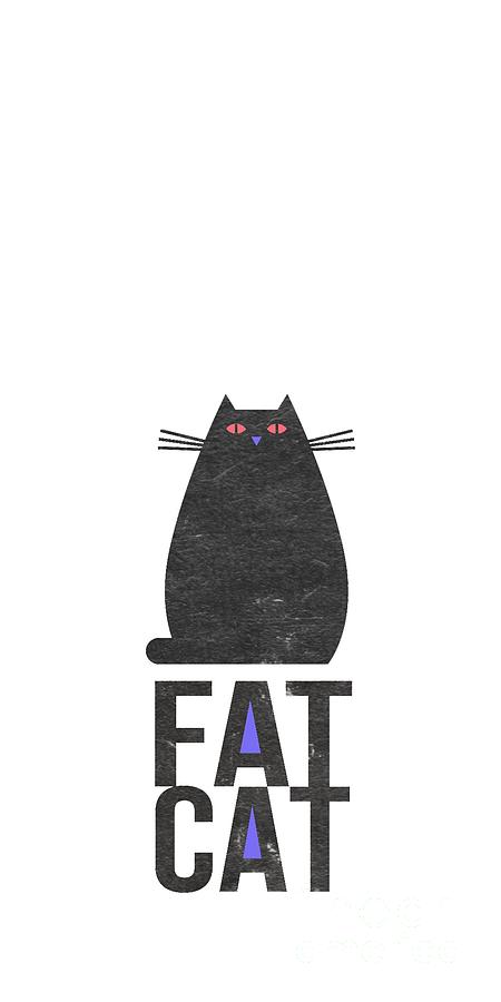 Fat Cat Digital Art by Edward Fielding