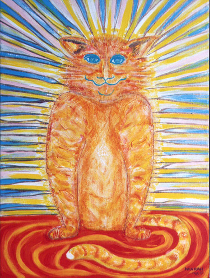 Unique Painting - Fat Cat by Hannah Lasky