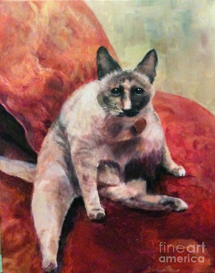Fat Cat Painting By Lynn Schrader