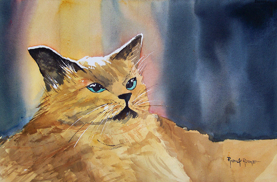 Nature Painting - Fat Cat by Ryan Radke