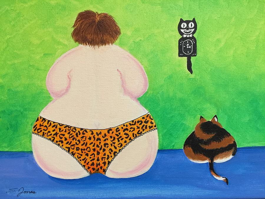 Fat Cats Painting by Sonja Jones