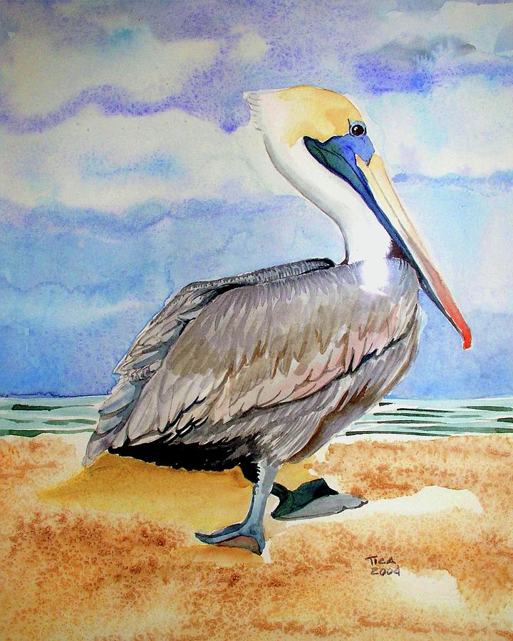 Fat Pelican Painting by Tica McGarity - Fine Art America