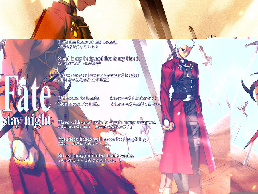 Fate Stay Night Unlimited Blade Works Digital Art By Eloisa Mannion