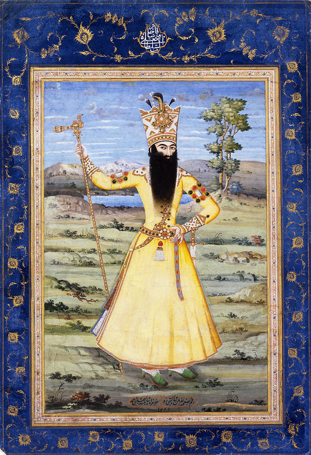 Fath-Ali-Shah-Qajar Painting by Eastern Accents