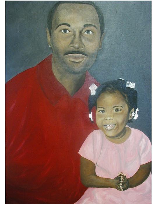 Father and Daughter Painting by Angelo Thomas