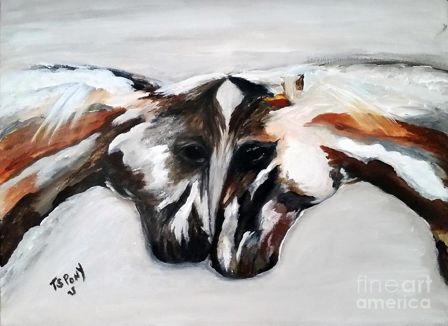 Father and Daughter - Find all the Animals Inside Painting by Barbie Batson