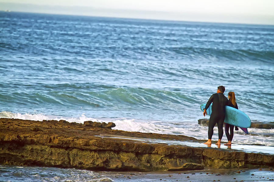 Father and daughter surf session. Photograph by Waterdancer 