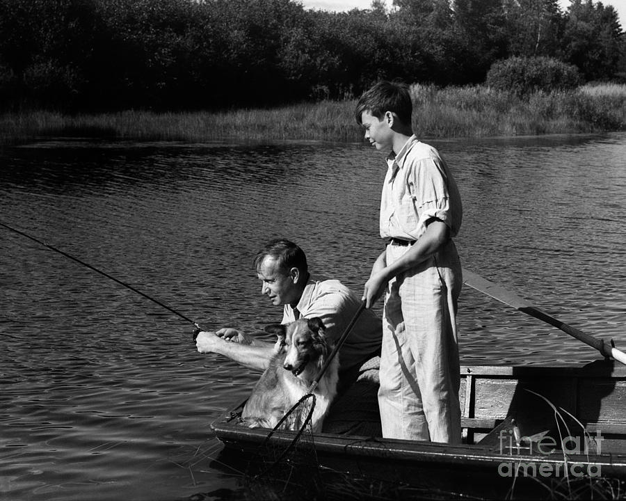 Father And Son Fishing Photograph by H. Armstrong Roberts/ClassicStock