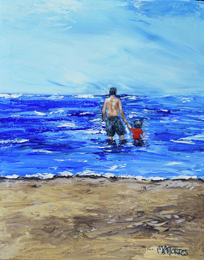 Father and Son Painting by Melissa Torres